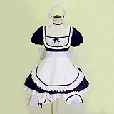 Sissy Maid Dress Cosplay Costume – Black and White Cotton Outfit [G003]