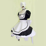 Sissy Maid Dress Cosplay Costume – Black and White Cotton Outfit [G003]