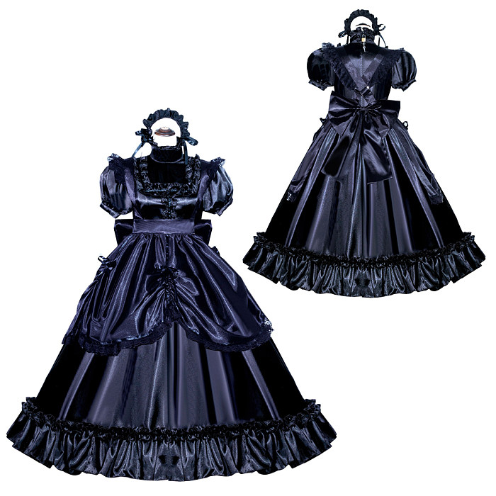 princess polly baby blue dress Latex Mini Maid Dress with Long Sleeves and optional Apron  Black Sheep  Latex