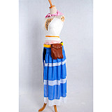 Final Fantasy Yuna Cosplay Costume – White & Blue Cotton Dress [G043]