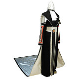 Final Fantasy Faux Leather Warrior Cloak Costume with Silver Trim [G052]