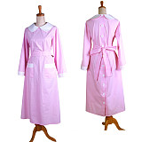 Pink Cotton Vintage Nurse Uniform Dress – Button-Back Hospital Style [G1369]