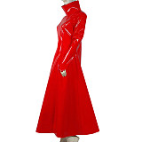 Red Heavy PVC Lockable Full Enclosure Sissy Maid Dress – Crossdressing Fetish Costume [G413]