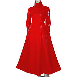 Red Heavy PVC Lockable Full Enclosure Sissy Maid Dress – Crossdressing Fetish Costume [G413]