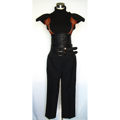 Zack Fair SOLDIER Faux Leather Cosplay Costume - Final Fantasy VII [G345]