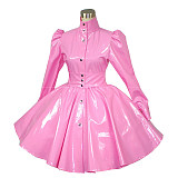 Pink Thin PVC Sissy Maid Dress for Crossdressing [G392]