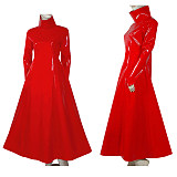 Red Heavy PVC Lockable Full Enclosure Sissy Maid Dress – Crossdressing Fetish Costume [G413]