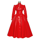 Red Heavy PVC Sissy Maid Dress for Crossdressing [G379]