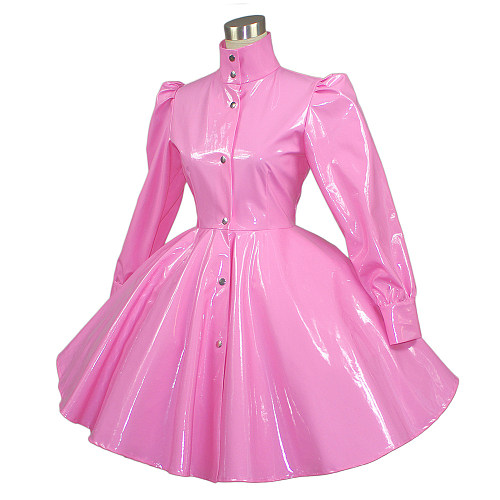 Pink Thin PVC Sissy Maid Dress for Crossdressing [G392]