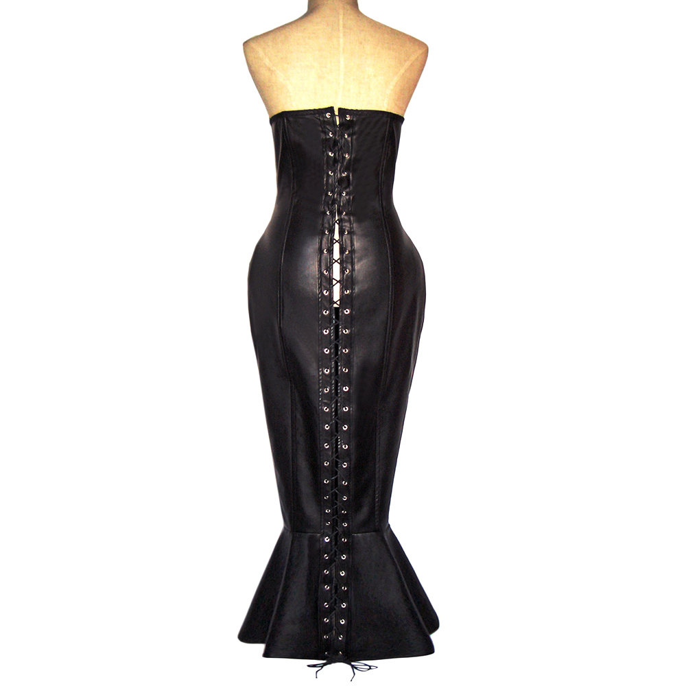 black leather corset dress AKIRA Too Sexy For You Corset Top | Brown main image 1