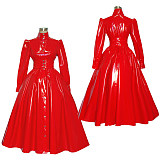 Red Heavy PVC Sissy Maid Dress for Crossdressing [G379]
