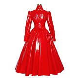 Red Heavy PVC Sissy Maid Dress for Crossdressing [G379]