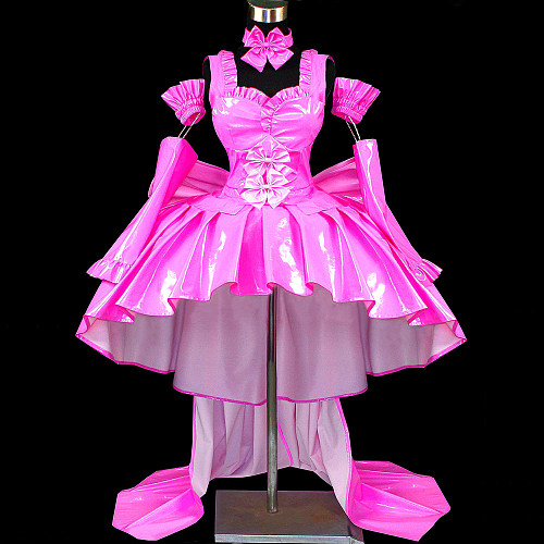 Shiny Pink Chii Freya Cosplay Dress – Thin PVC Crossdressing Costume [G499]
