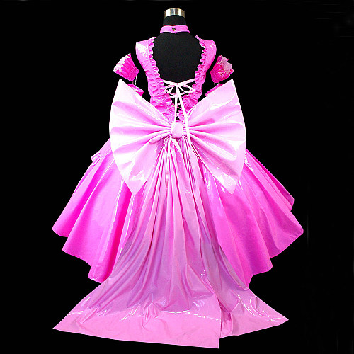 Shiny Pink Chii Freya Cosplay Dress – Thin PVC Crossdressing Costume [G499]