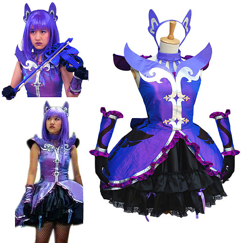 Balala the Fairies Yan Lili Taffeta Cosplay Dress – Magical Girl Outfit with Accessories [G605]