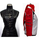 Tekken Leo Kliesen Faux Leather Cosplay Costume Set – Jacket, Vest, Gloves [G557]