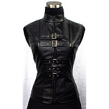 Tekken Leo Kliesen Faux Leather Cosplay Costume Set – Jacket, Vest, Gloves [G557]