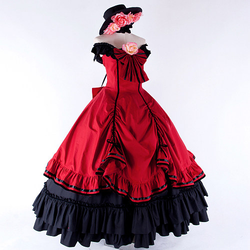 Ciel Phantomhive Red Victorian Dress Cosplay Costume – Black Butler Handmade Gown [G745]