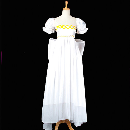 Tsukino Usagi Princess Cosplay Dress – Sailor Moon White Chiffon Gown [G750]