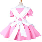 Pink Cotton Sissy Maid Dress with White Apron – Lockable Crossdressing Uniform Outfit [G760]