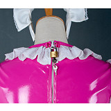 Shiny Pink Lockable PVC Sissy Maid Dress with Apron and Cap – Crossdressing Cosplay Outfit [G756]