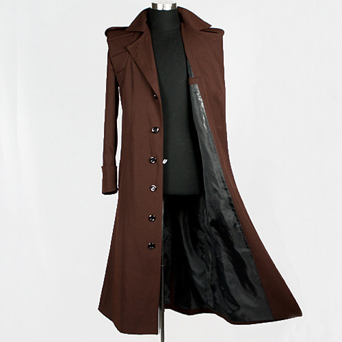 Metal Gear Solid FOXHOUND Brown Cotton Cosplay Trench Coat [G802]