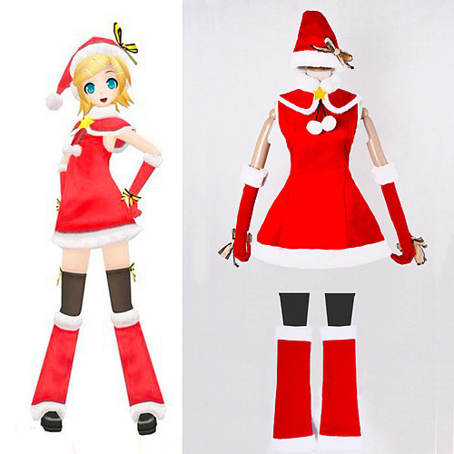 Hatsune Miku Christmas Cosplay Red Santa Dress – Vocaloid 2 [G852]