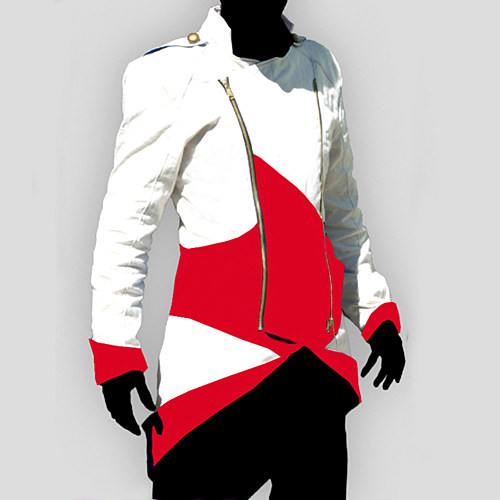 Assassin's Creed Kenway Red & White Cotton-Linen Cosplay Hooded Coat [G800]