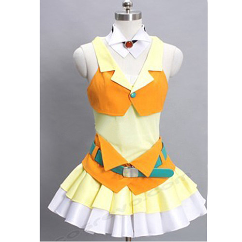Gumi Vocaloid Cosplay Cotton Dress with Skirt and Belt [G844]