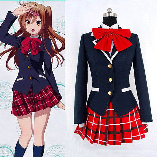 Shinka Nibutani School Uniform Cosplay Costume Demo Koi Ga Shitai! Handmade [G863]