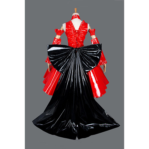 Chii Chobits Red & Black PVC Cosplay Dress – Sissy Crossdressing Outfit [G854]