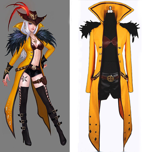 LOL The Bounty Hunter Cosplay Costume – Uniform Fabric Handmade [G855]