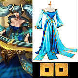 League of Legends Sona Maven Of The Strings Cosplay Satin Dress [G933]