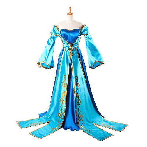 League of Legends Sona Maven Of The Strings Cosplay Satin Dress [G933]