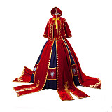 LOL Sona Maven Of The Strings Velvet Dress Cosplay Costume Gown [G928]