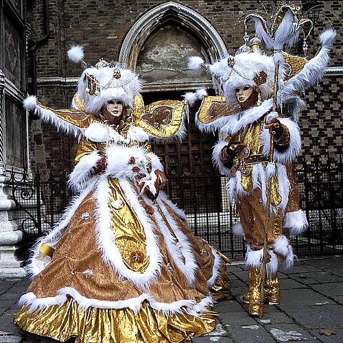 Carnival of Venice Traditional Italian Brocade Masquerade Costume [G945]