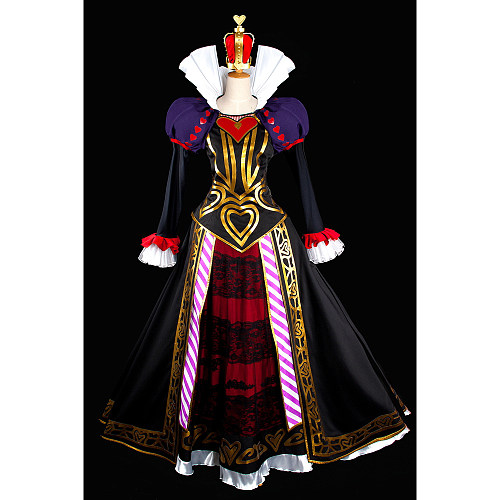 Alice Madness Returns Red Queen Cosplay Costume Satin Fabric [G995]