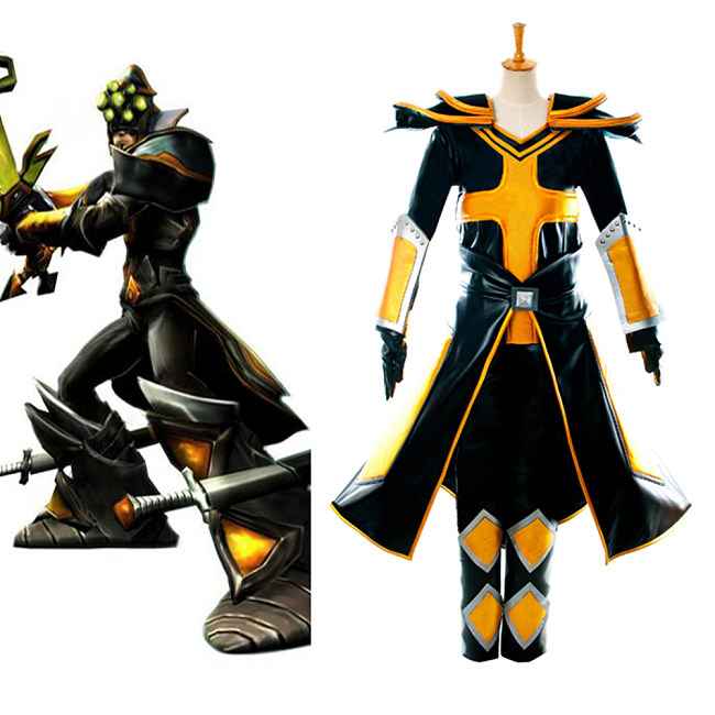 League of Legends Master Yi Faux Leather Cosplay Costume [G989]