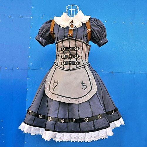 Alice Madness Returns Alice Steampunk Cosplay Costume Cotton Fabric [G999]