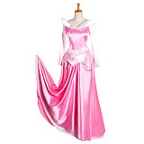 Aurora Princess Sleeping Beauty Pink Satin Cosplay Gown [G1014]