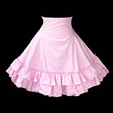 Sissy Maid Cotton Petticoat – Crossdressing Pink Ruffle Underskirt [G1061]