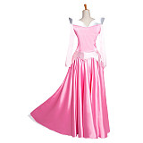 Aurora Princess Sleeping Beauty Pink Satin Cosplay Gown [G1014]