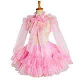 Lockable Sissy Maid Organza Dress – Crossdressing Cosplay Outfit in 5 Colors [G1049]