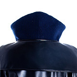 League of Legends Ezreal Faux Leather Cosplay Costume with Denim Pants [G1119]