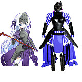 Eucliwood Hellscythe Cosplay Costume Satin Dress with Armor Set [G1111]