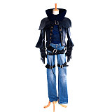 League of Legends Ezreal Faux Leather Cosplay Costume with Denim Pants [G1119]