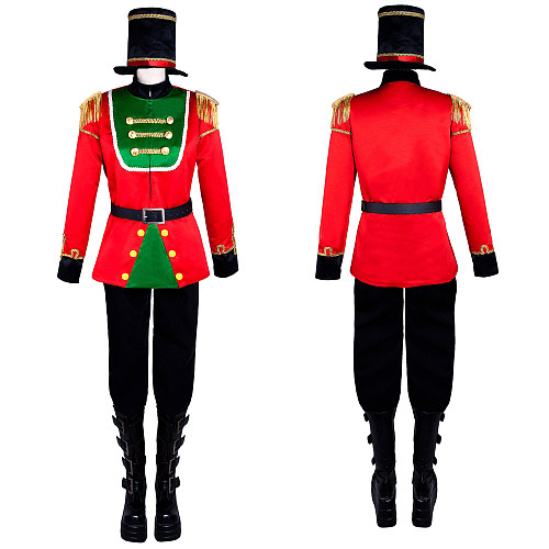 Nutcracker Soldier Satin Cosplay Costume Christmas Parade Uniform [G1235]