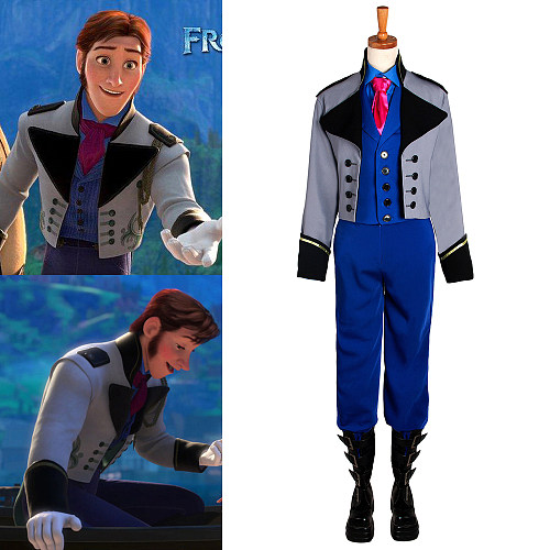 Disney Frozen Hans Prince Cosplay Uniform Fabric Costume [G1239]
