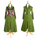 The Hobbit Tauriel Cotton-Linen Cosplay Costume with Faux Leather Armor [G1287]