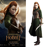 The Hobbit Tauriel Cotton-Linen Cosplay Costume with Faux Leather Armor [G1287]